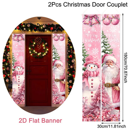 Merry Christmas Door Banner Decoration