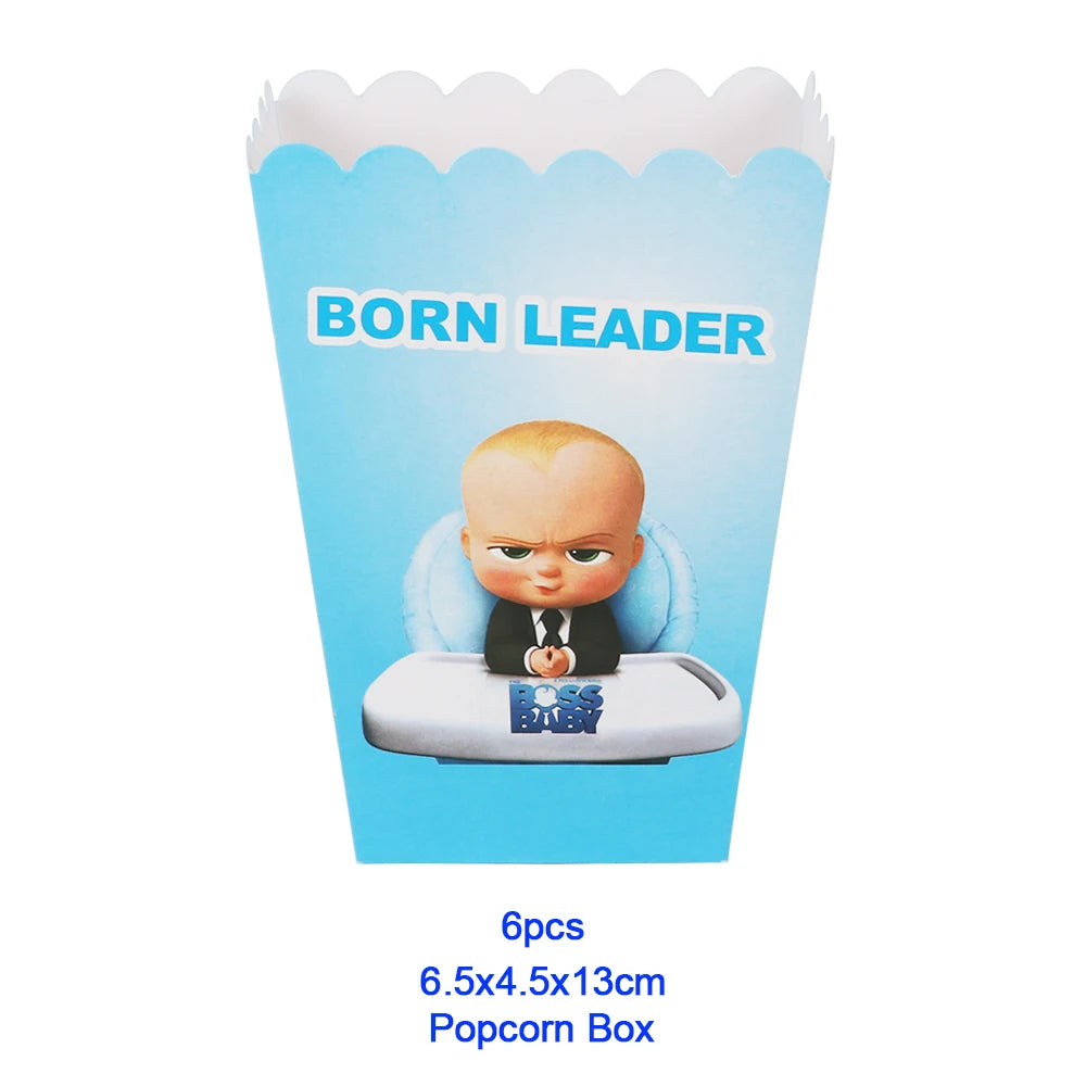 Bossed Baby Birthday Party Decoration Tableware Plates Cups Napkins Hat Balloon Baby Shower Kids Party Favors Party Supplies Kit