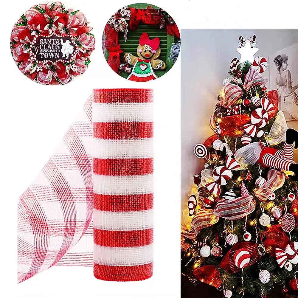 9M Christmas Ribbon Decoration Hanging Christmas Tree Pendent Ornaments for Home Decor Navidad Party New Year 2026 Accessories