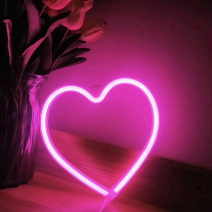 LED Neon Sign with USB/Battery for Bar Bedroom Game Room Wedding Party Wall Decor Christmas Gift Customizable Lighting