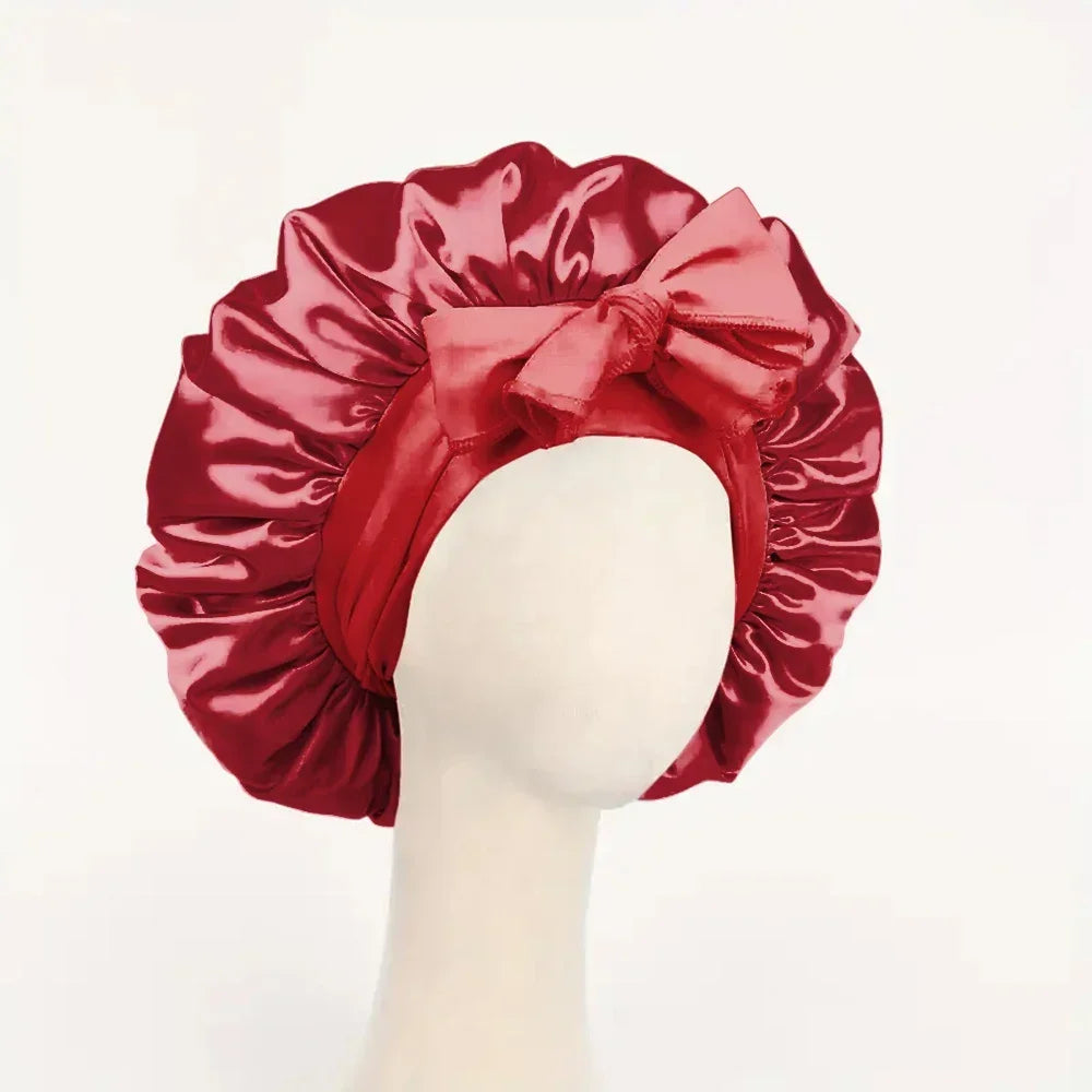 Satin Bonnet Silk Bonnet Adjustable For Sleeping