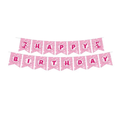 New Princess Birthday Party Decoration Tableware Pink Princess Theme Plates Cups Napkins Ballon Girl Birthday Party Supplies kit