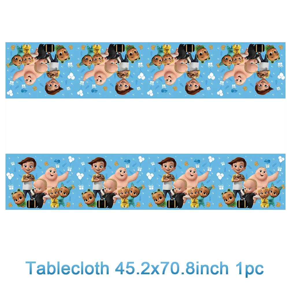 Bossed Baby Birthday Party Decoration Tableware Plates Cups Napkins Hat Balloon Baby Shower Kids Party Favors Party Supplies Kit