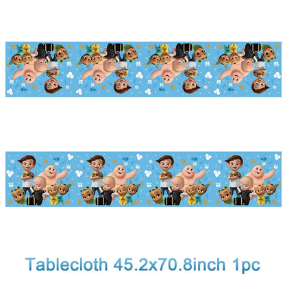 Bossed Baby Birthday Party Decoration Tableware Plates Cups Napkins Hat Balloon Baby Shower Kids Party Favors Party Supplies Kit
