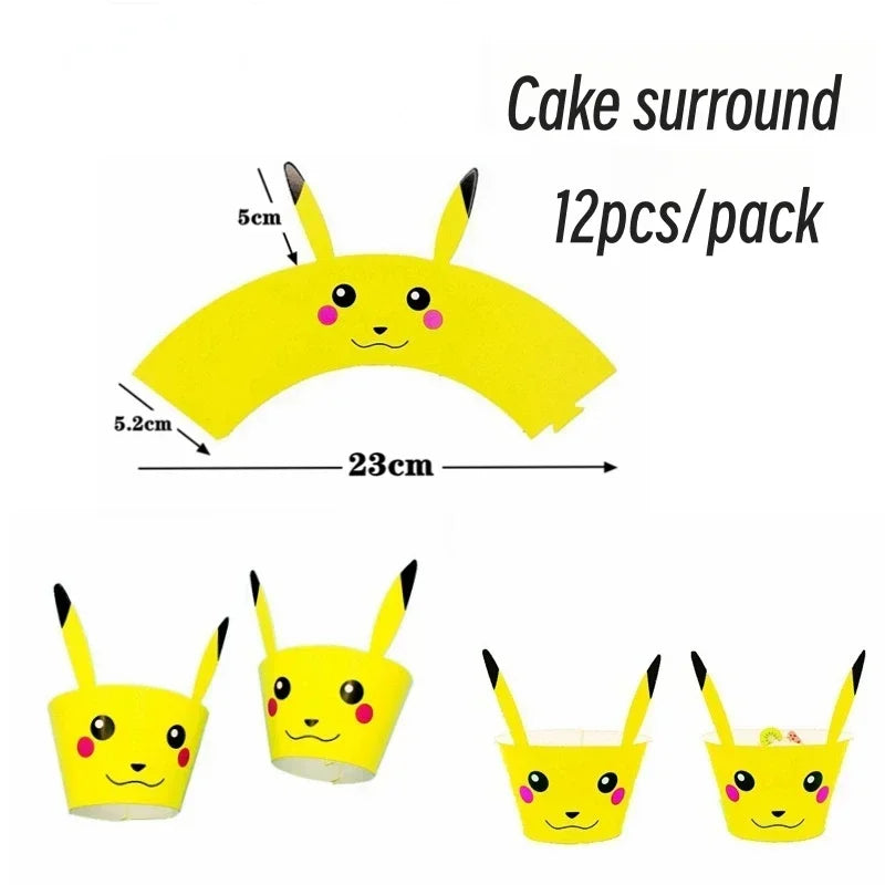 Topper Pokemon Cake Birthday Pokemon Decoration Cake Topper Pikachu Cupcake Topper Baby Shower Baking DIY Supplies Party Favors