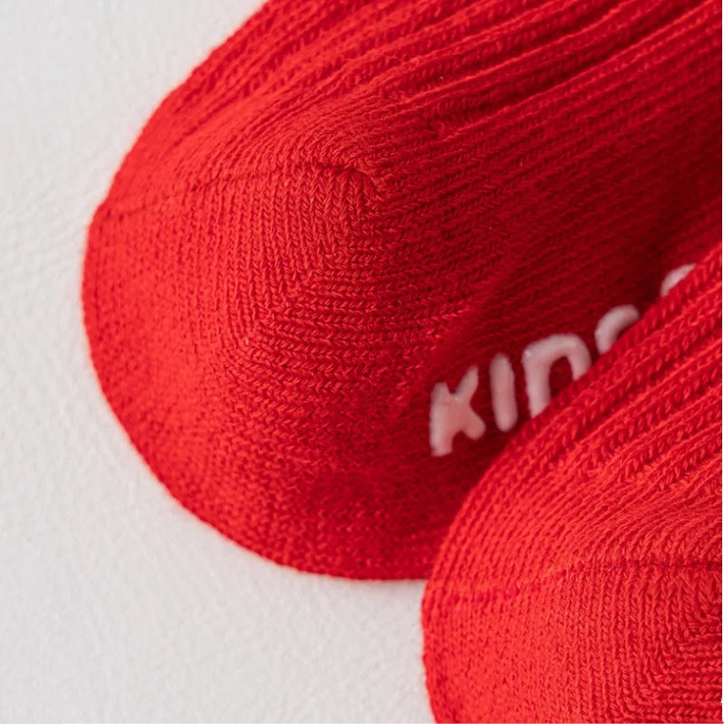 Christmas Baby Socks For Boys Girls Autumn Winter Toddler Anti-slip Floor Socks Children Red Festive Santa Claus Sock 0-3 Years
