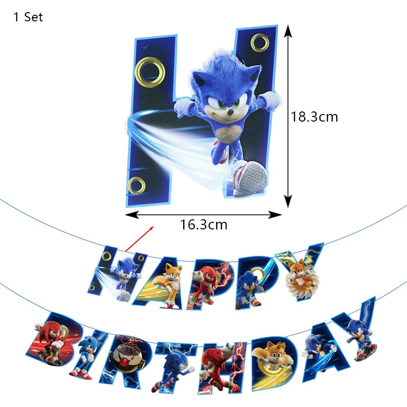 Cartoon Anime Birthday Party Decoration Customizable Birthday Set New Combination Latex Balloon Event Supplies Banner Backdrop