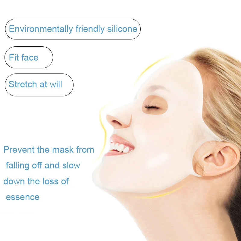 Wholesale Silicone Mask For Nourishing Skin - Silicone Mask Cover Reusable, 3D Anti-Evaporation Face Sheet Mask Protective Case
