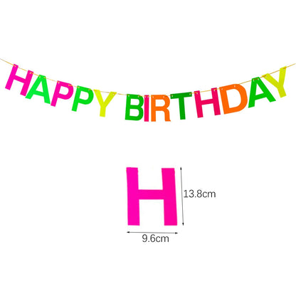 Happy Birthday Banners Gold Pink Letters Flag Banner Hanging Ornament Spiral Decoration for Kids Birthday Party Decor Supplies