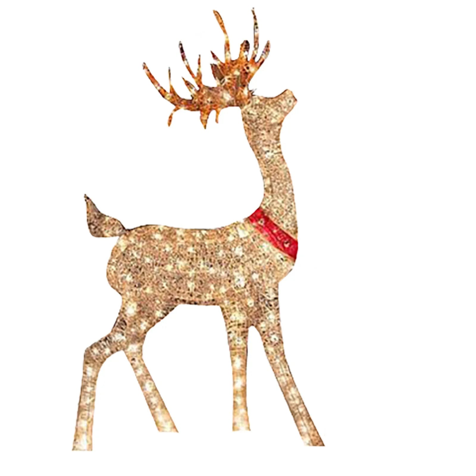 1pc Lighted Christmas Deer Stake Lighted Christmas Deer Stake Reindeer Christmas Pathway Lights Outdoor Yard And Garden