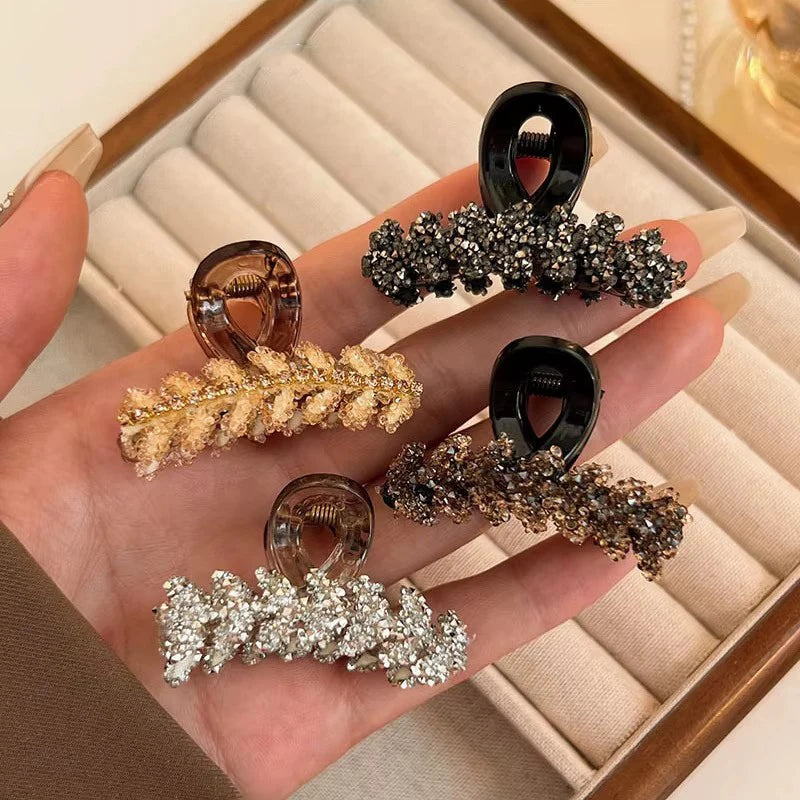 Glitter Shiny Small Grab Clip Women Girl Hair Side Clip Forehead Bang Princess Small Hair Claw Clamp Hair Clip Styling Headdress