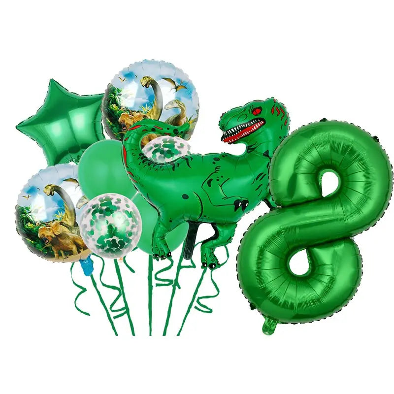 Dinosaur Theme Birthday Decoration Tableware Cup Plate Napkin Backdrop Balloons Banner Paper Bag Kids Gifts Party Decor Supplies