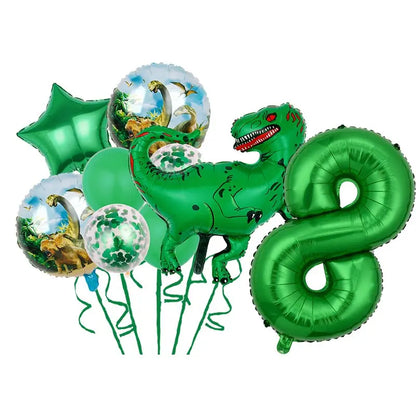 Dinosaur Theme Birthday Decoration Tableware Cup Plate Napkin Backdrop Balloons Banner Paper Bag Kids Gifts Party Decor Supplies