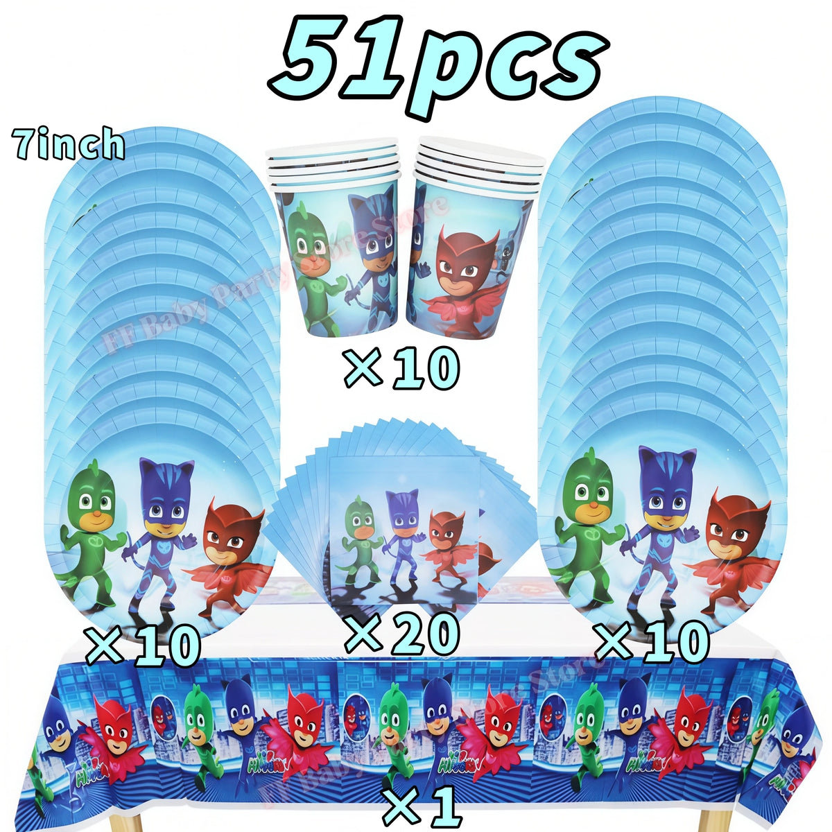 Super Hero PJed Mask Birthday Party Decoration Kids Boys Party Favors Plate Cup Balloon Banner Baby Shower Event Supplies Gifts