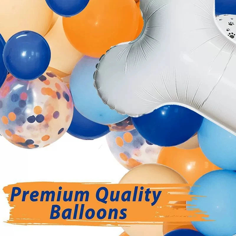 Dog Paw Balloons & Bone Balloon Birthday Balloons Garland Arch Kit for Boys Girls Bluey Theme Birthday Party Decorations