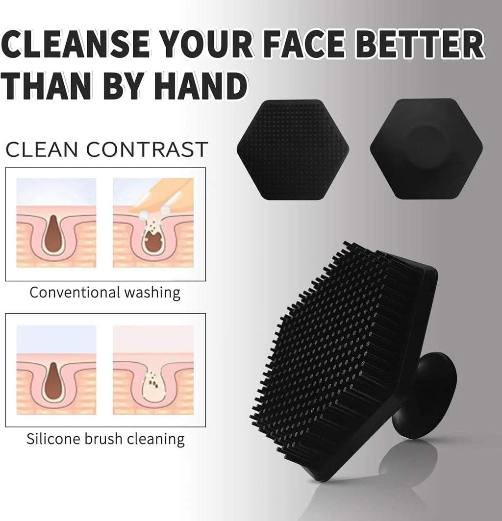 1 Silicone Facial Cleaning Brush Scrubber Silicone Miniature Face Deep Clean Shave Massage Face Scrub Brush Face Cleaner For Men