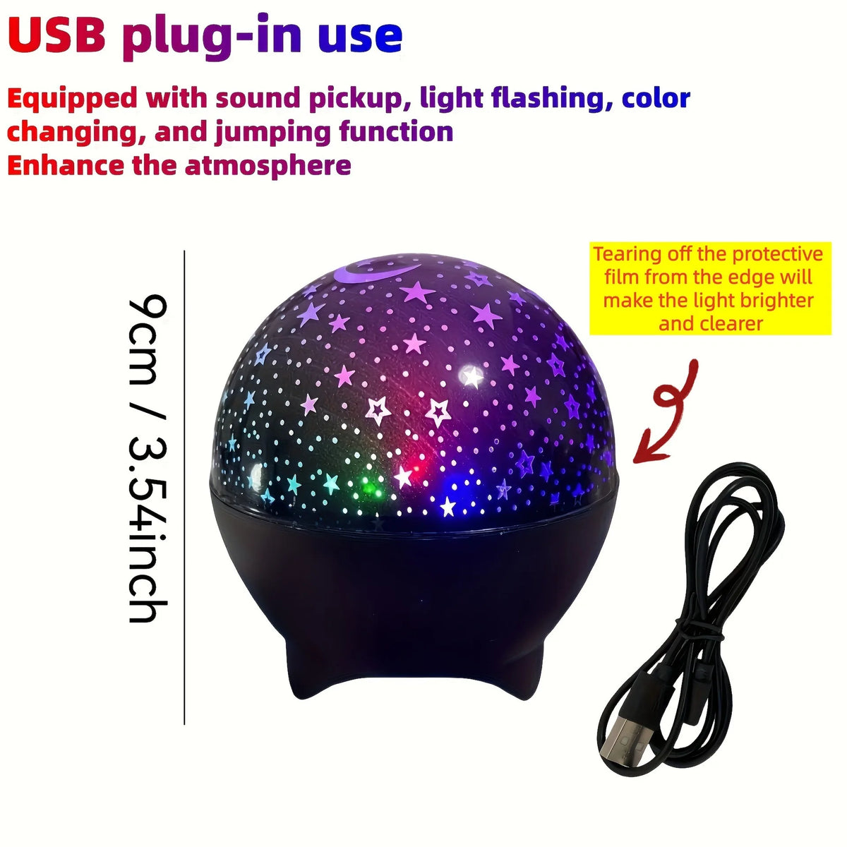 Galaxy Projection Night Light — RGB Starry Moon Projector Lamp
