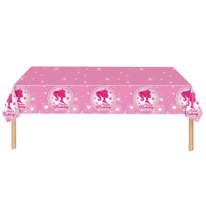 New Princess Birthday Party Decoration Tableware Pink Princess Theme Plates Cups Napkins Ballon Girl Birthday Party Supplies kit