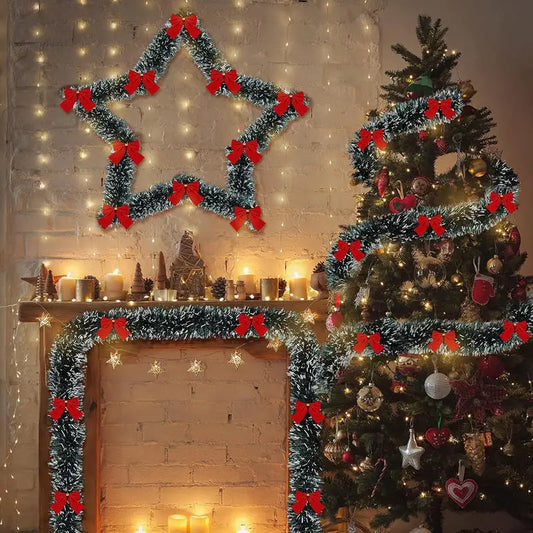 Green Christmas Tree Tinsel Grass — DIY Wreath & Decoration Kit