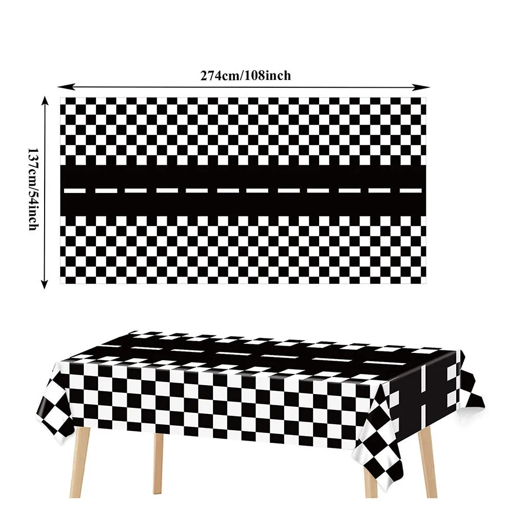 Wheel Racing Car Party Cake Decor Tire Cupcake Topper Mini Checkered Racing Flag Cupcake Toppers Racing Theme Party Supplies