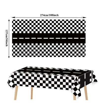 Racing Car Tire & Checkered Flag Cupcake Toppers