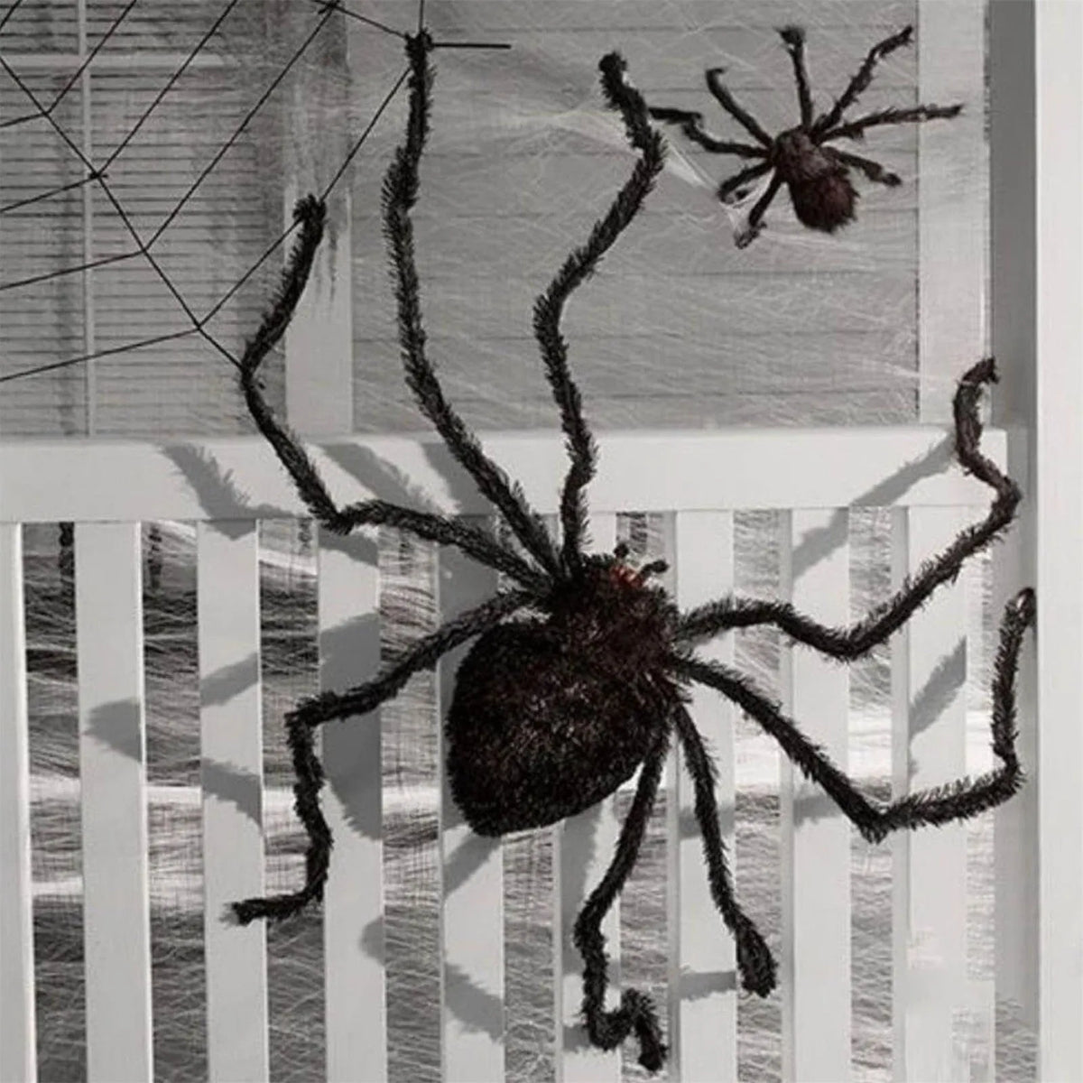 Spider Decoration Outdoor Black Soft Hairy Scary Spider