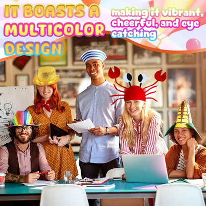12/24Pcs Assorted Funny Hats Crazy Party Hats for Photo Booth Props Carnival Dress Up Birthdays Parties