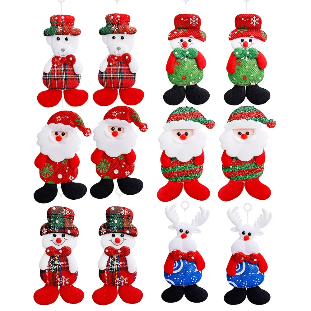 Merry Christmas Ornaments DIY Xmas Gift Santa Claus Snowman Tree Pendant Doll Hang Decoration for Home Noel Natal Happy New Year