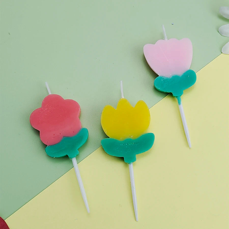 Birthday Candle Flower Plant Cake Decorative Candle Sunflower Cute Cartoon Party Activities Celebration Festival Candle