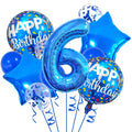 13PCS 32-Inch Blue Number Foil Balloons - Easy to Use, Perfect for Birthdays, Celebrations & Themed Party Decor