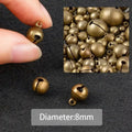 6/8/10/12/14/16/18/20/25mm Bronze Metal Jingle Bells Loose Beads Festival Party Christmas Decoration DIY Crafts Accessories