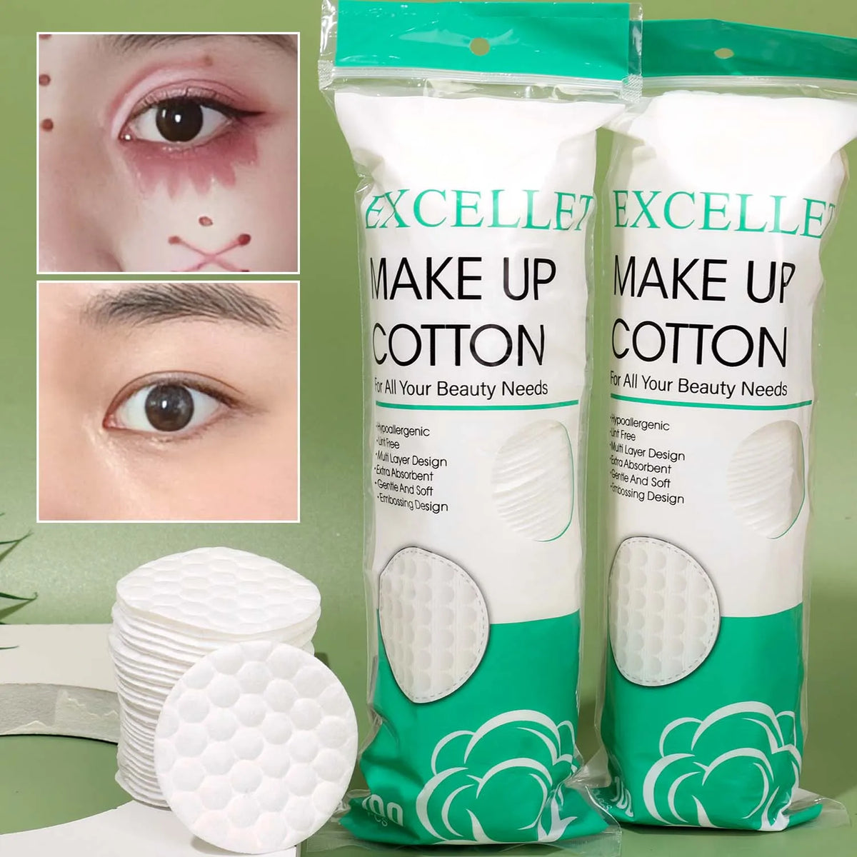 Disposable Soft Circular Makeup Remover Pads Doubles Sided