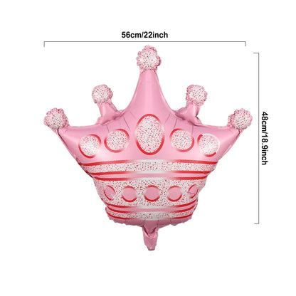 Princess Birthday Party Decor Pink Castle Carriage Crown Cat Birthday Cake Foil Balloon Girl Birthday Baby Shower Party Supplies