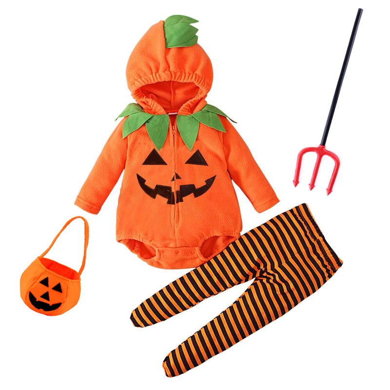 3-24M pumpkin Cosplay Baby Girls Boys Halloween Costume