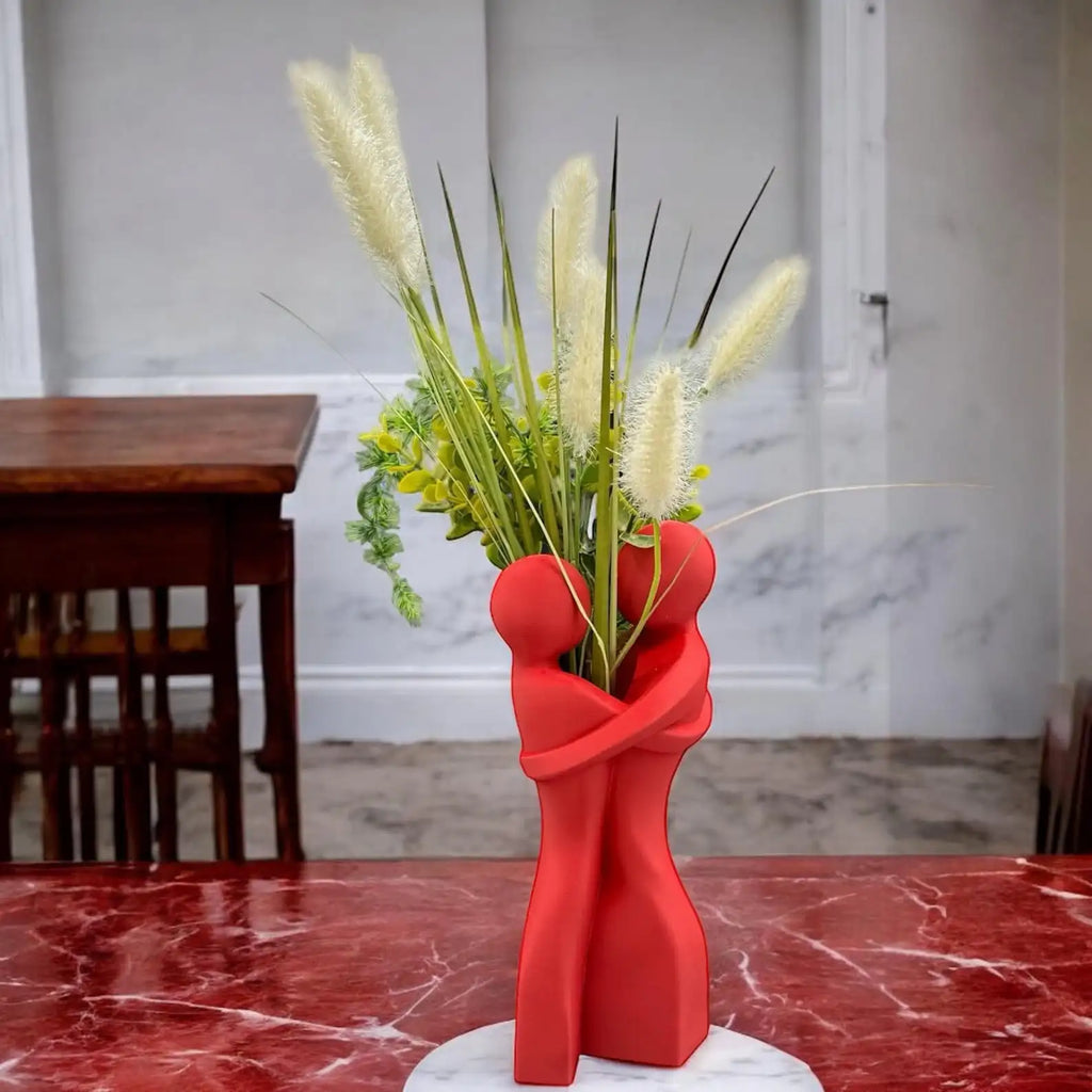 1 Piece of Heart-Shaped Hug Vase - Unique Heart-Shaped Design Home Decoration, Romantic Valentine's Day/Wedding/Anniversary Gift, Warm Centerpiece for the Living Room, Creative Gift for Girlfriend