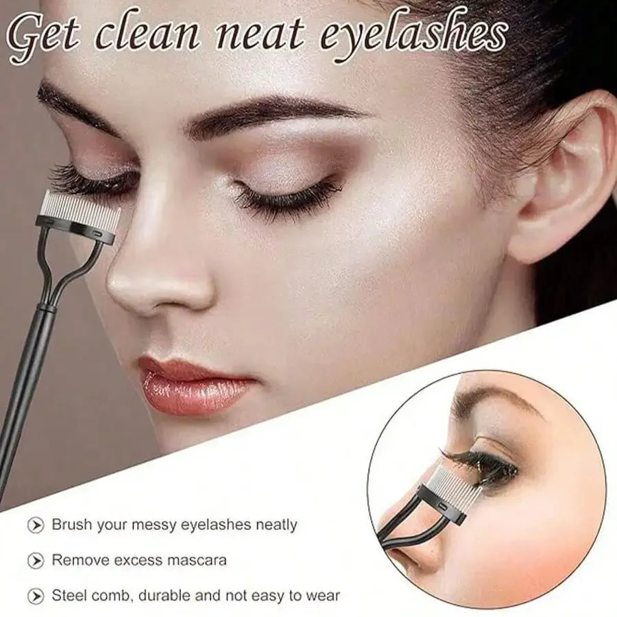 Eyebrow Brush,11-In-1 Eyelash Grooming Kit, Includes Eyelash Curler With Comb Separator, Eyelash Wand,  4 Silicone Refill Pads