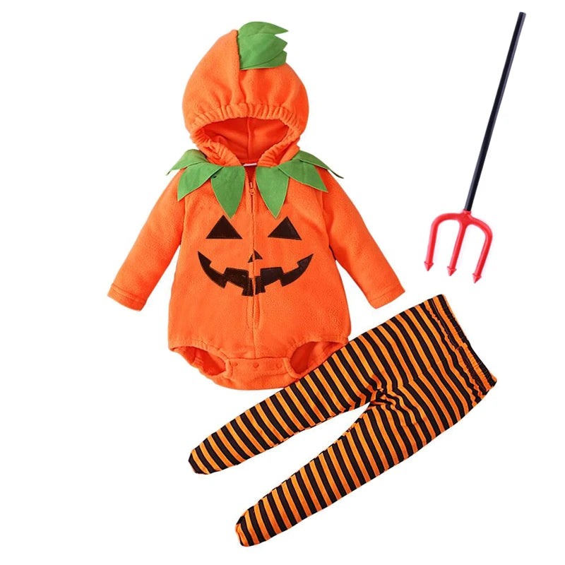 3-24M pumpkin Cosplay Baby Girls Boys Halloween Costume