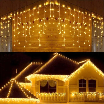 LED Curtain String Lights — Christmas Holiday Decorative Lights