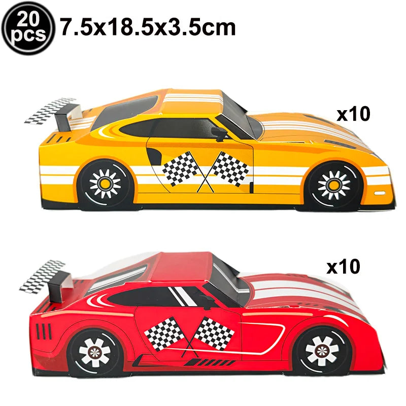 12pcs Racing Car Cupcake Toppers Racing Car Theme Cake Decoration Baby Shower Kids Boys Girls Racing Car Birthday Party Supplies