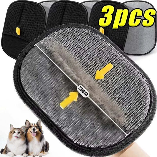3pcs Pet Grooming Double-Sided Washing Dog Cat Glove