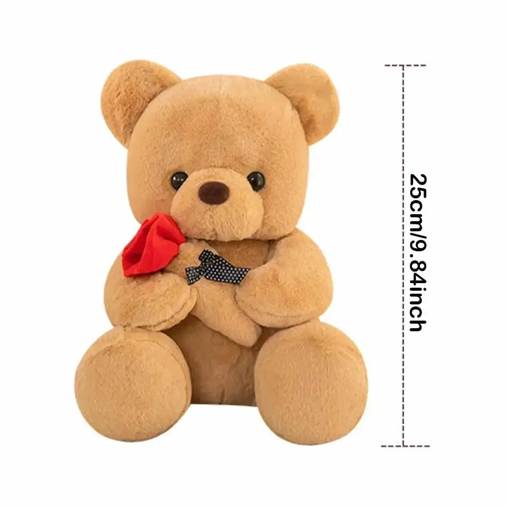 2026  Valentine's Day Roses Cute Teddy Bear Animal Plush Toys For Girls Teddy Bear Dolls Wedding Party Decors