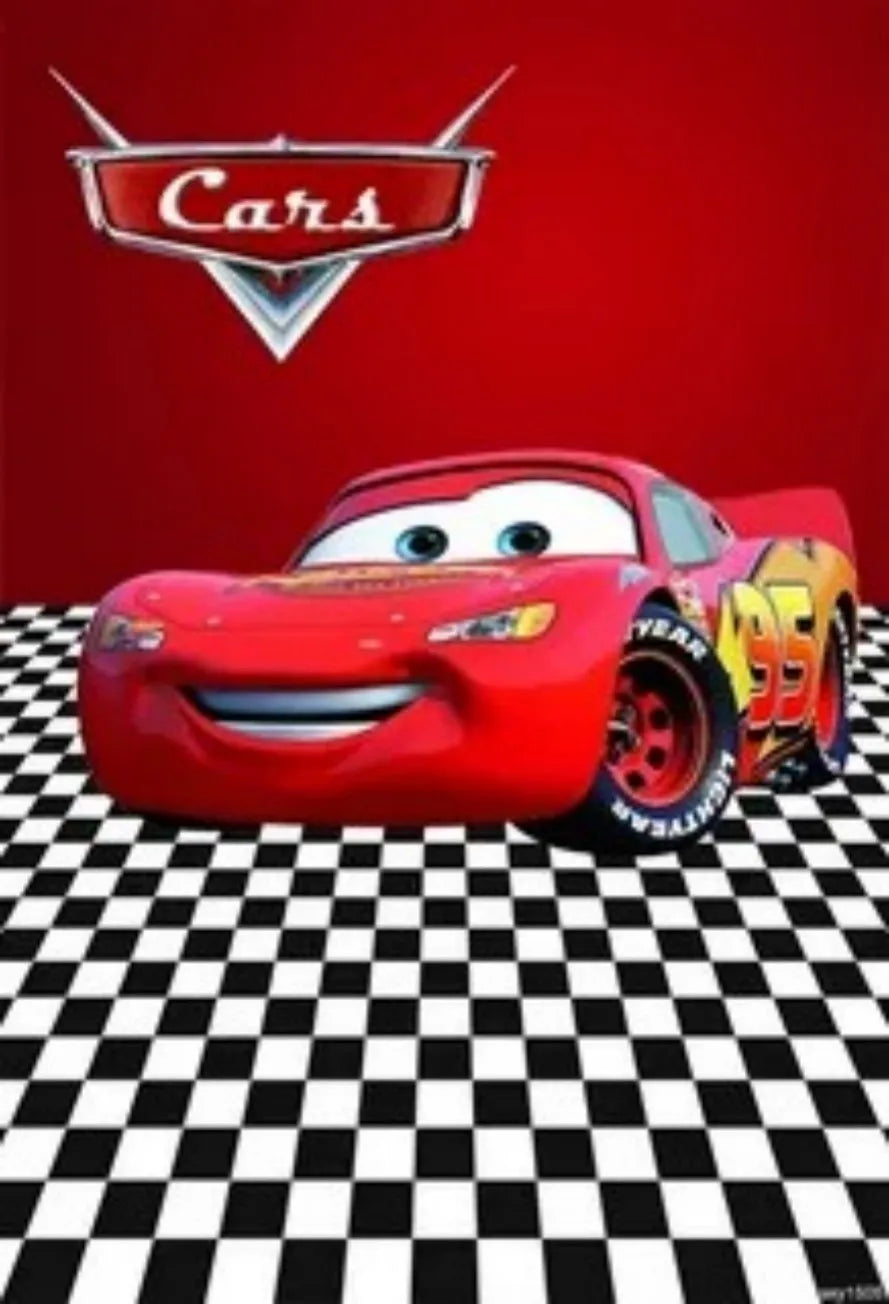 Photography Backdrop Cartoons Cars Theme For Kids Birthday Party Background Cake Table Decor Banner Can Be Customize Name