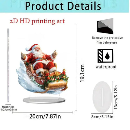 Santa Claus Tabletop Decoration With Base 2D