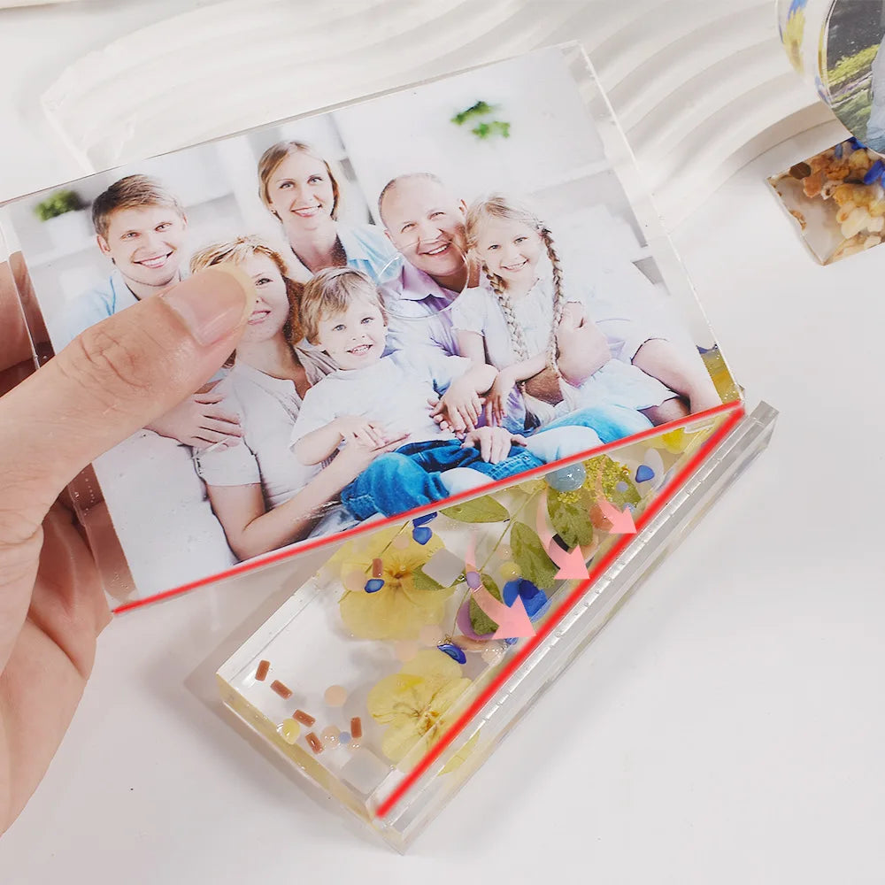 Crystal heart photo frame silicone mold, handmade DIY jewelry heart photo frame epoxy resin mold, mirror decoration tool