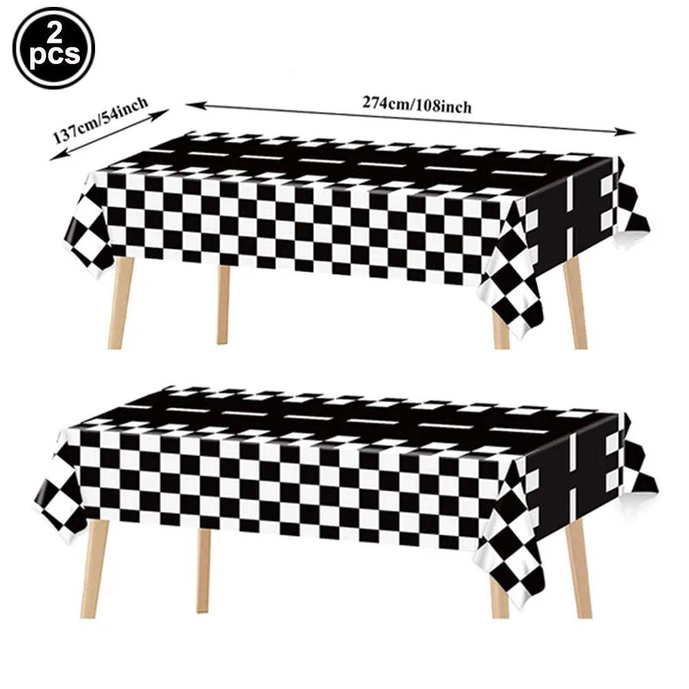 Wheel Racing Car Party Cake Decor Tire Cupcake Topper Mini Checkered Racing Flag Cupcake Toppers Racing Theme Party Supplies