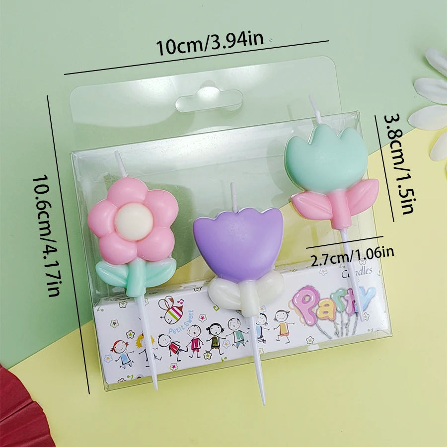 Birthday Candle Flower Plant Cake Decorative Candle Sunflower Cute Cartoon Party Activities Celebration Festival Candle