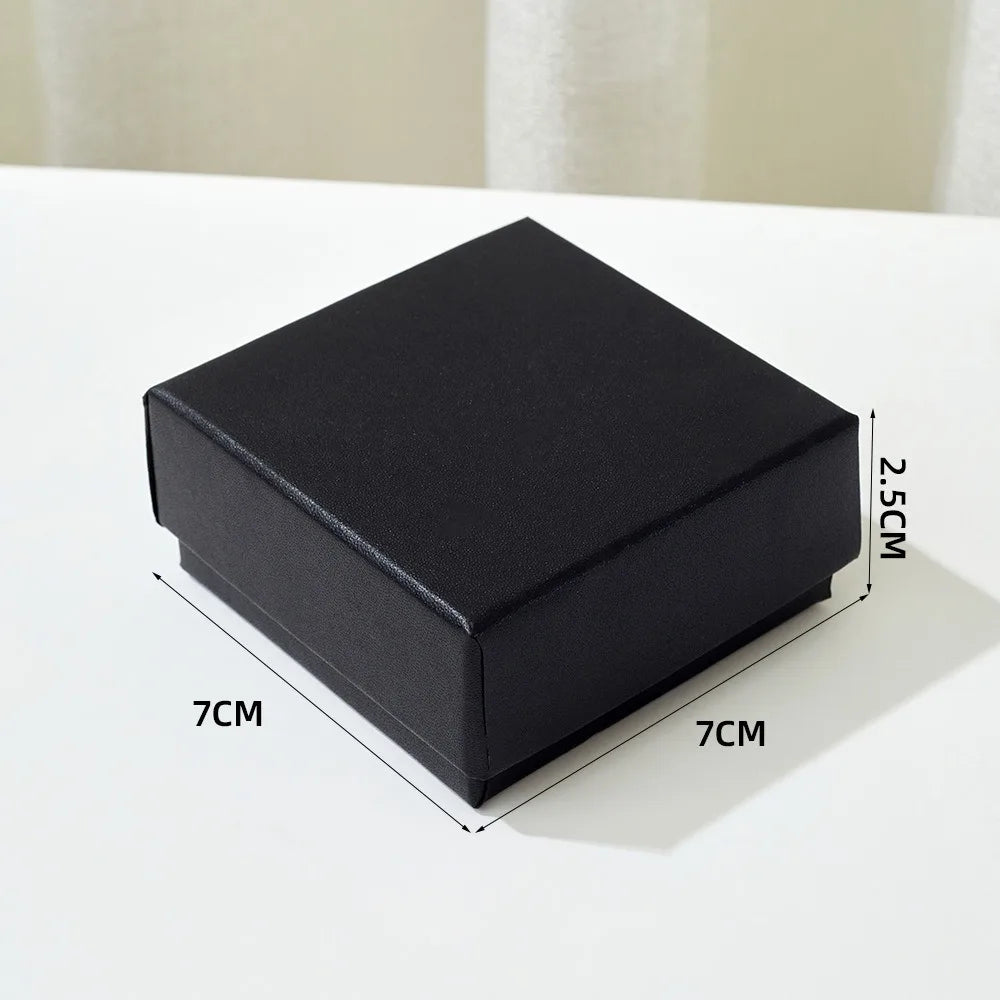 High-end Black Jewelry Gift Box for Earring Necklace Bracelet Ring Pendant Jewelry Storage Square Paper Box Gift Packaging Box