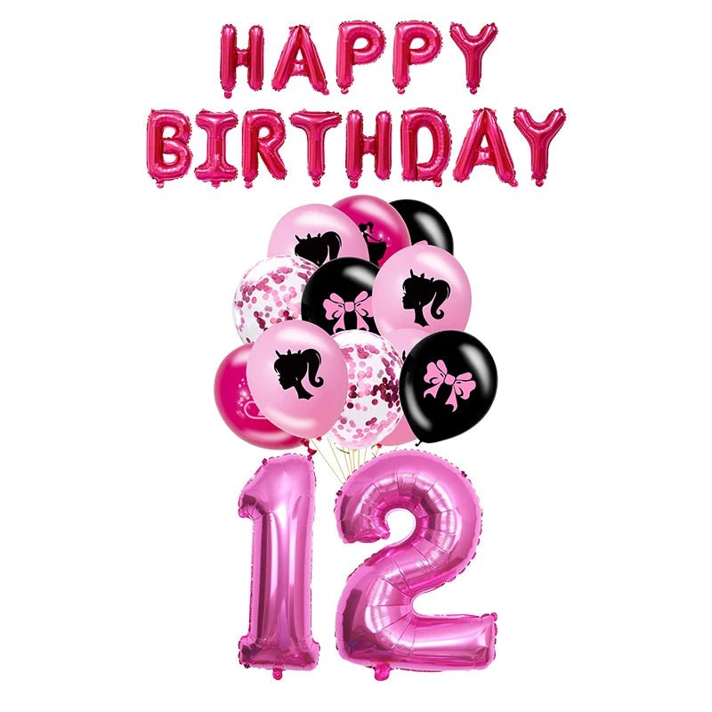New Princess Birthday Party Decoration Tableware Pink Princess Theme Plates Cups Napkins Ballon Girl Birthday Party Supplies kit