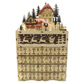 Advent Calendars Christmas Wooden Advent Calendar LED Lighted Village House Countdown Ornament with Drawers Box Decor Gift