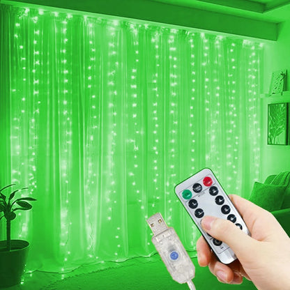 LED Curtain Light — USB Christmas String Lights